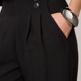 AcileCC Pleat Pant - Black