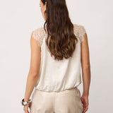 IdunCC Lace Ballon Top - Off white