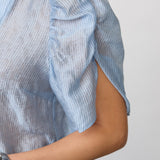 SisuCC SS V-Blouse - Pale Blue