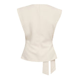 AcileCC Pleat Top - Bone