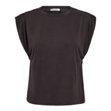 CamillaCC Ruched Shoulder Tee - Dark Grey