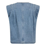 AsjaCC Wrap Denim Top - Denim blue
