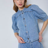 AsjaCC Denim Blouse - Denim blue
