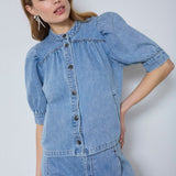 AsjaCC Denim Blouse - Denim blue