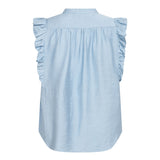 HeraCC Frill SS V-Top - Pale Blue
