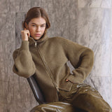 RowCC Zip Knit Cardigan - Army
