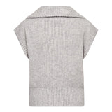 RowCC Zip Knit Vest - Grey Melange