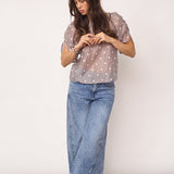DitaCC Dot SS Blouse - Mink