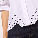 PoppyCC Emb. V-Shirt - White