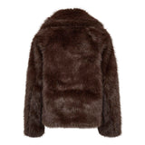 AikoCC Furry Jacket - Dark Brown