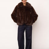 AikoCC Furry Jacket - Dark Brown