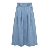 AntoCC Anya Pleat Skirt - Light Denim