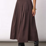AliniCC Anya Pleat Skirt - Dark Brown