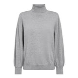 CoryCC Padded Roll-Neck Knit - Grey Melange