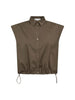 ElaraCC Pleat SS Shirt - Olive