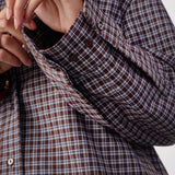 OdemCC Check Cuff Shirt - Dark Brown