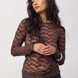 PenolaCC O-Neck Blouse - Brown