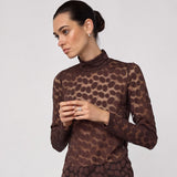 PenolaCC Turtleneck Blouse - Brown