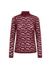 PenolaCC Turtleneck Blouse - Wine Red