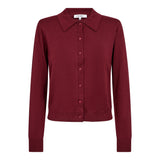 CoryCC Padded LS Cardigan - Berry Red