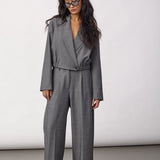 JackyCC Crop Blazer - Mid Grey