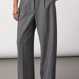 JackyCC Pleat Pant - Mid Grey