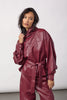 GittCC Funnel Neck Blouse - Berry Red