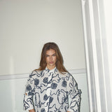 ElricCC Flower LS Shirt - Navy