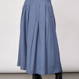 TerryCC Pleat Skirt - Ash Blue