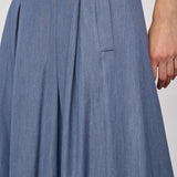 TerryCC Pleat Skirt - Ash Blue