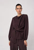 LunaCC Tie Blouse - Bison