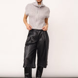 GittCC Pleat Bermuda - Black
