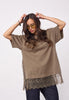 LarsonCC Mix Lace Tee - Olive