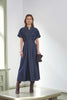 TerryCC Wrap SS  Dress - Navy
