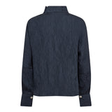 CamelloCC Asym Button Blouse - Navy