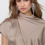 IdunCC Cape SS Blouse - Walnut