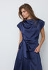 SafiraCC Pleat Top - Navy
