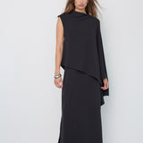 FalconCC Drape Dress - Black