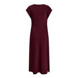 AdnaCC Wing Dress - Burgundy - Co'couture