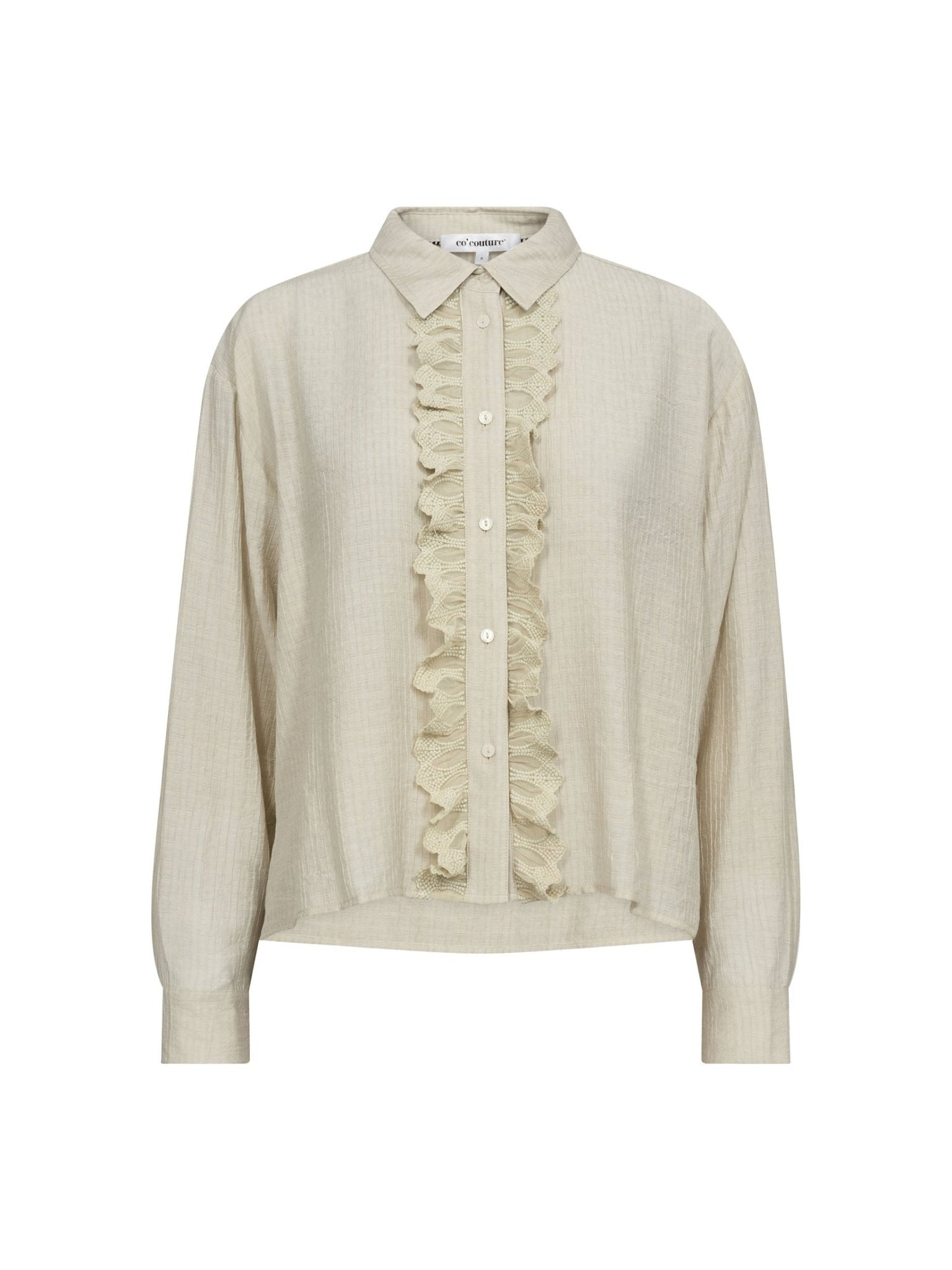 AlbieCC Frill Shirt - Creme - Co'couture