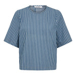 AlettaCC Milkboy SS Blouse - Denim blue - Co'couture