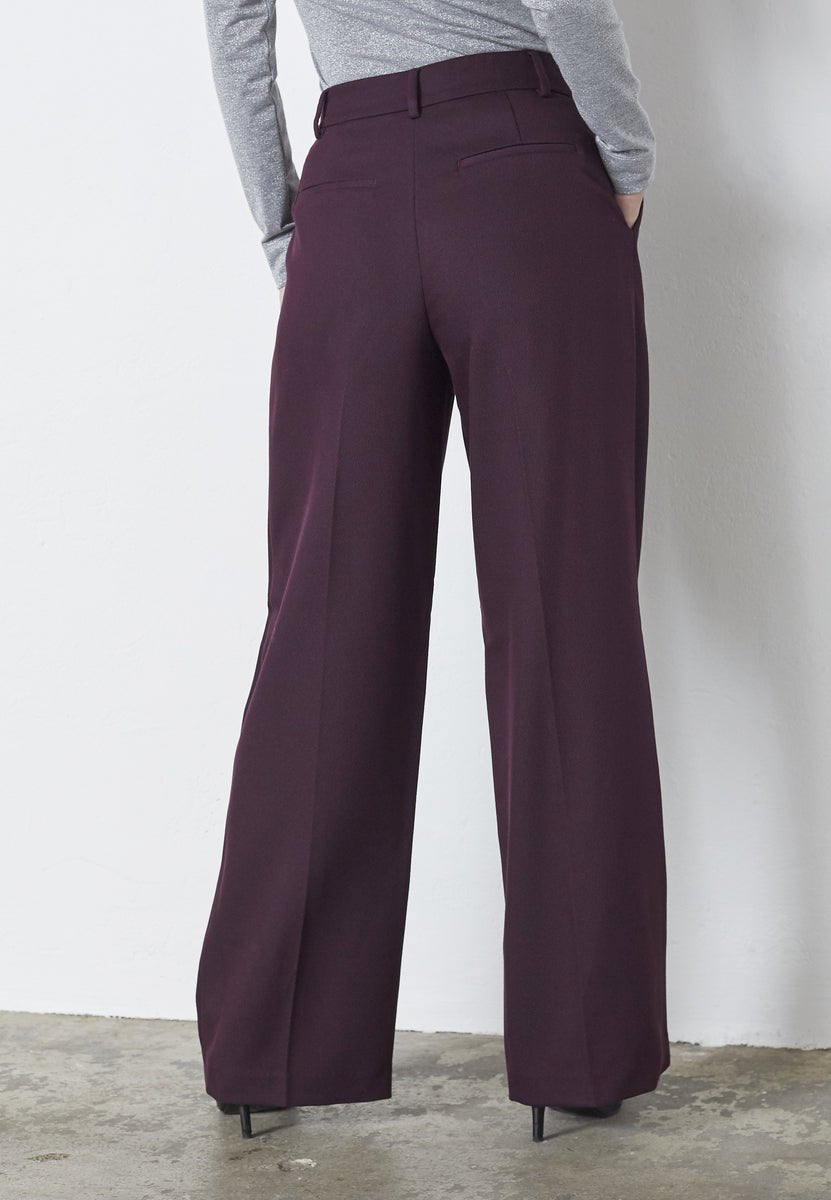 AlmiraCC Pleat LL pant - Plum - Co'couture