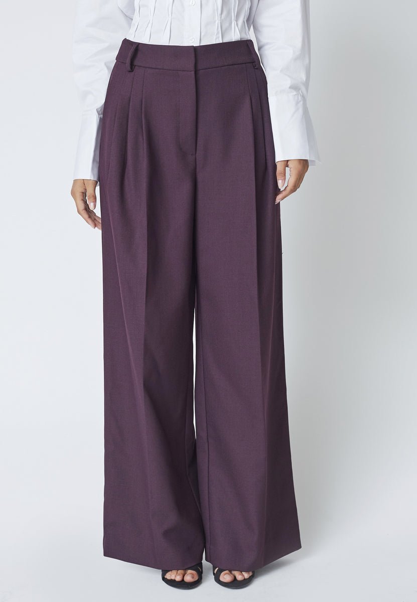 AlmiraCC Pleat Pant - Plum - Co'couture