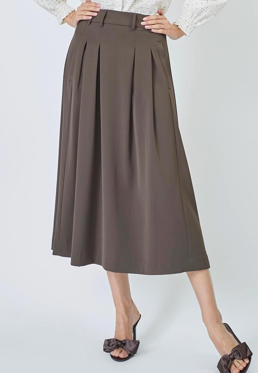 AnyaCC Pleat Skirt - Mocca - Co'couture
