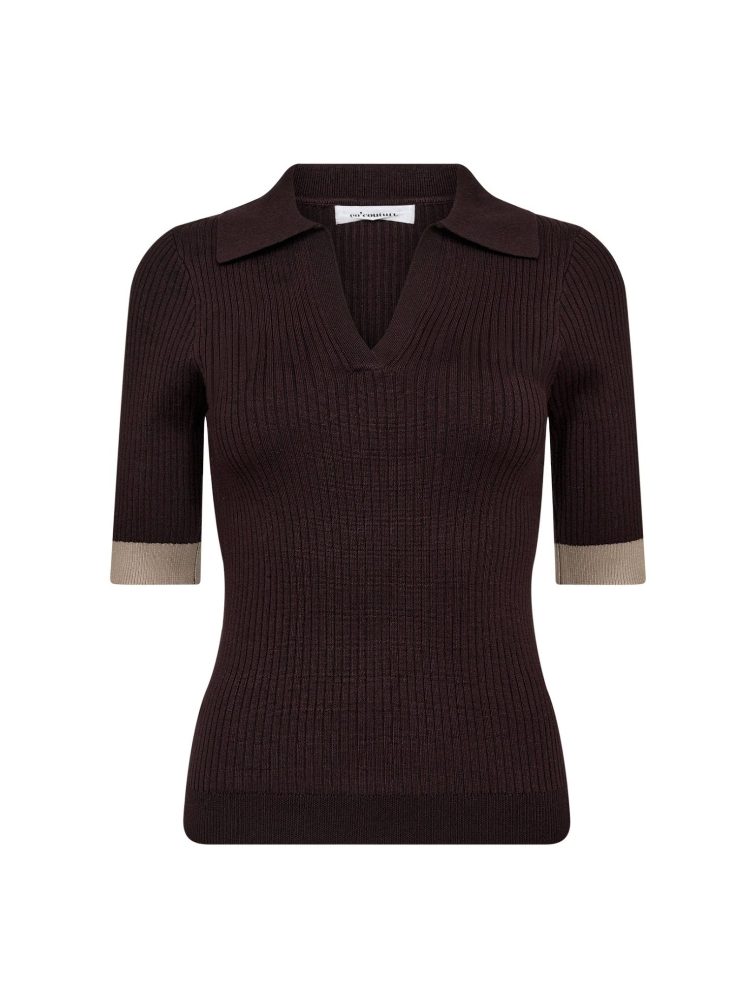 BonnyCC Polo SS Knit - Mocca - Co'couture