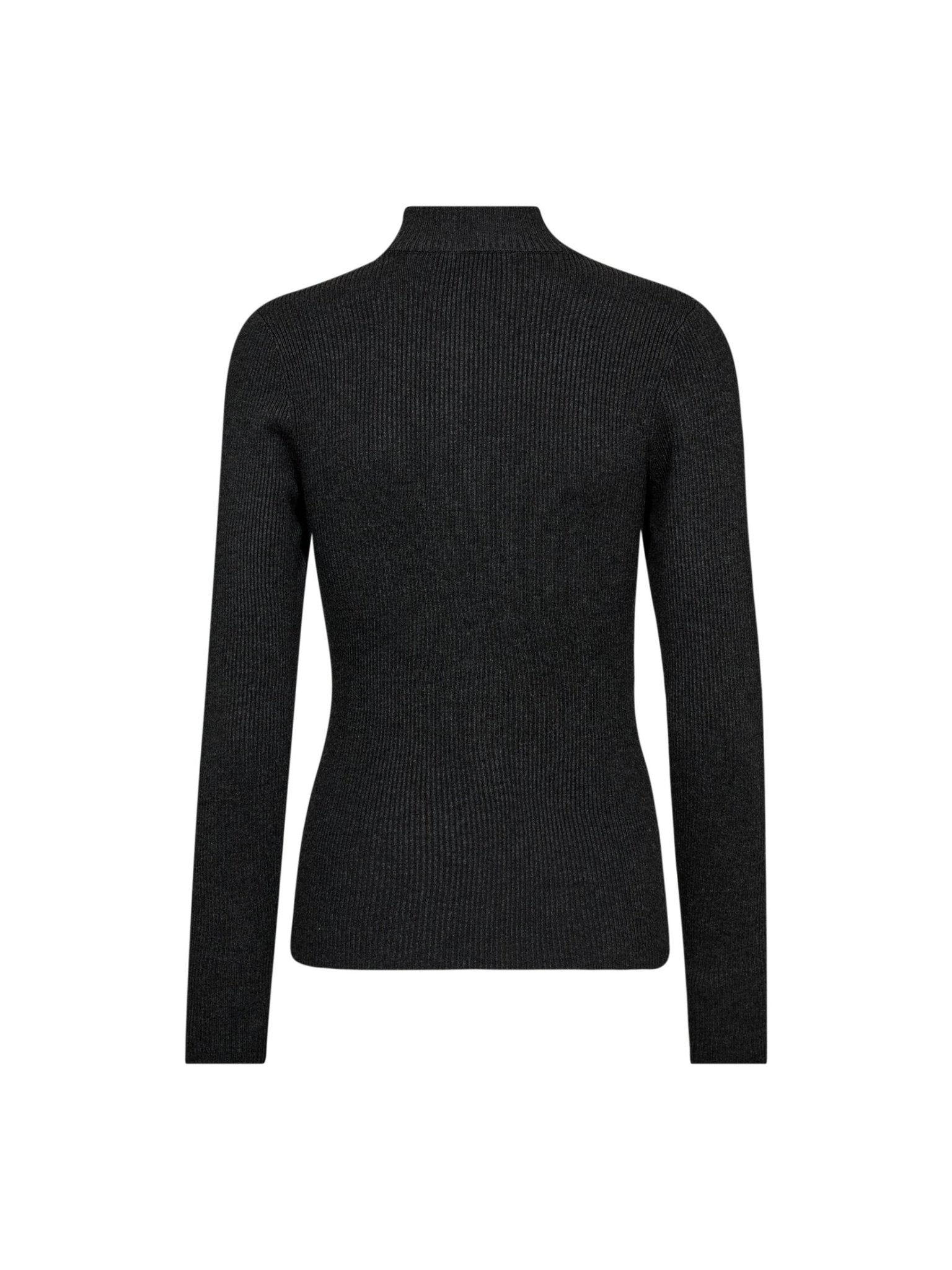BonnyCC Rib Zip Turtle Knit*OU - Dark Grey - Co'couture