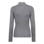 BonnyCC Rib Zip Turtle Knit*OU - Light Grey - Co'couture