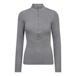 BonnyCC Rib Zip Turtle Knit*OU - Light Grey - Co'couture