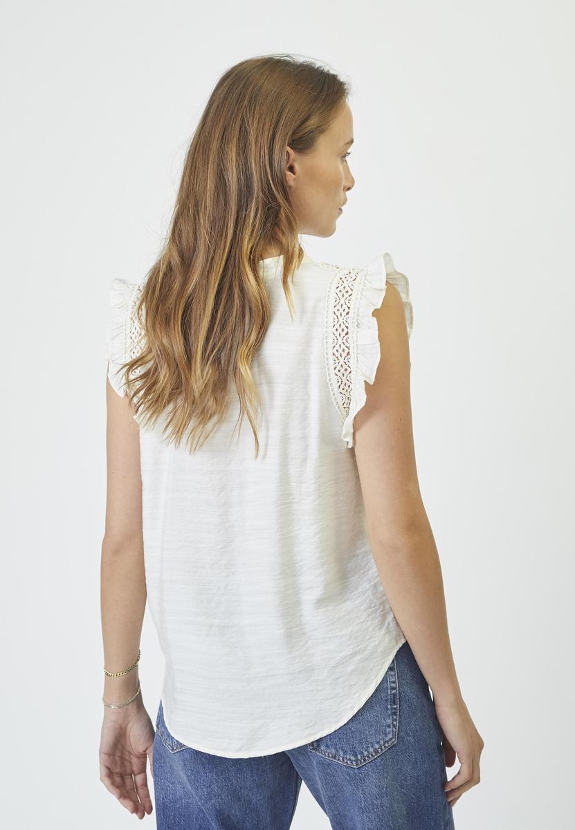 CarynCC Frill Top - Off white - Co'couture