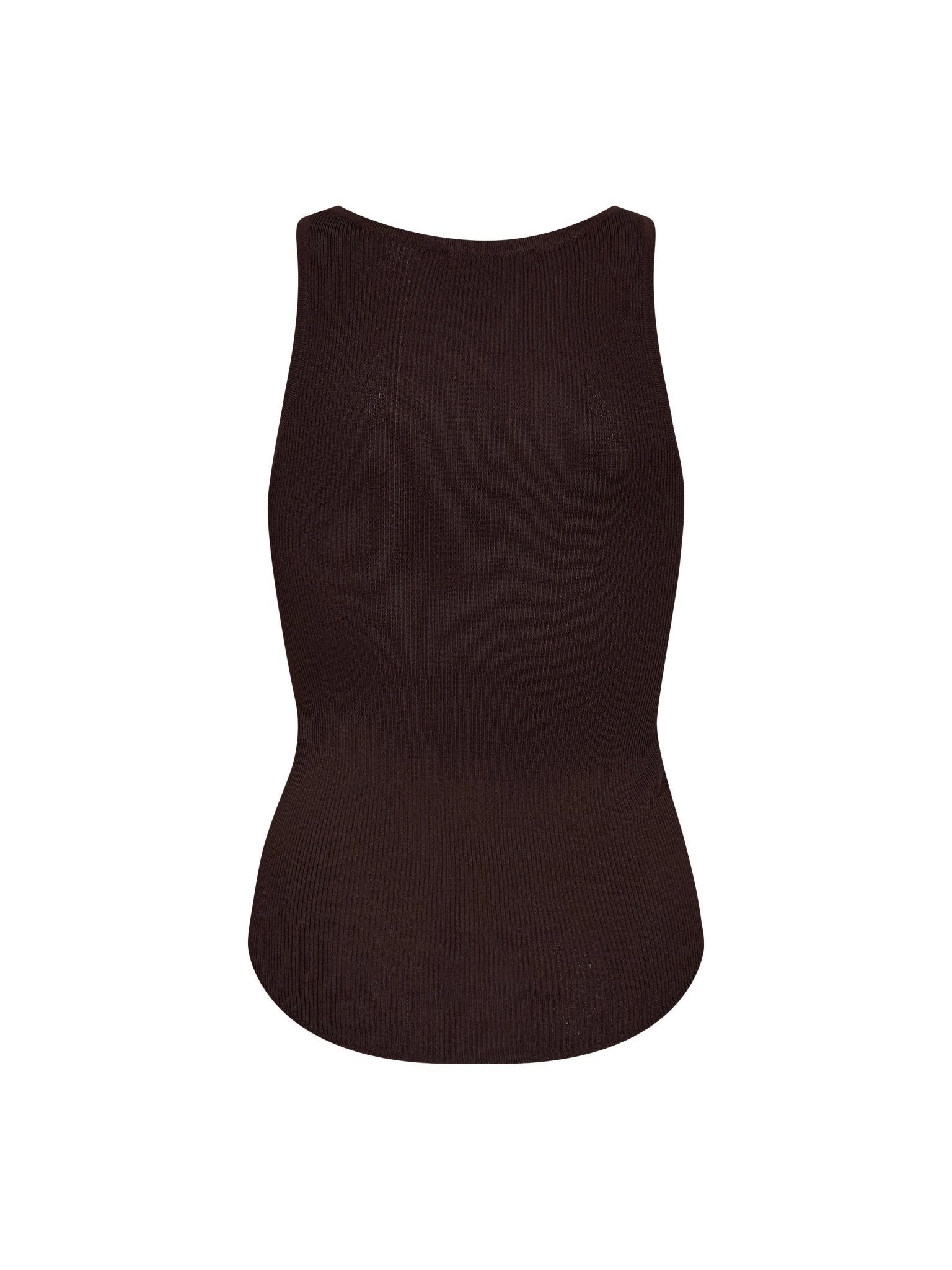 ClaireCC Rib Tank Top - Dark Brown - Co'couture